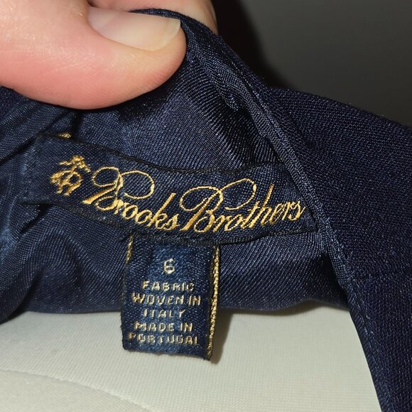 Brooks Brothers Bonotto Sheath Dress, Navy - Women's size 6 - Picture 5 of 7